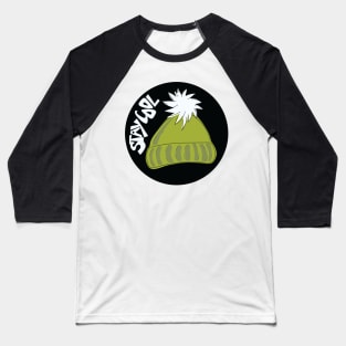 Whimsical cartoon toque with Stay Cool illustrated text Baseball T-Shirt